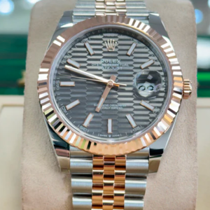 Rolex Datejust 41 Fluted Motif Grey Dial Super Clone Watch | 1:1 Swiss ETA 3235 Movement|Ref.M126331-0020