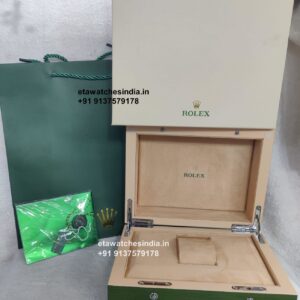 Rolex Wooden Green Big Crown Watch Box With Papers