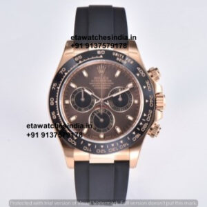 Rolex Daytona Chocolate Dial Oysterflex Super Clone Watch | Swiss Clone 4130 Movement| Ref. 116515LN