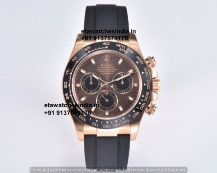 Rolex Daytona Chocolate Dial Oysterflex Super Clone Watch | Swiss Clone 4130 Movement| Ref. 116515LN