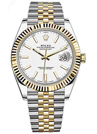 Rolex Datejust White Index Swiss ETA 1:1 Super Clone Watch India Ref.126333