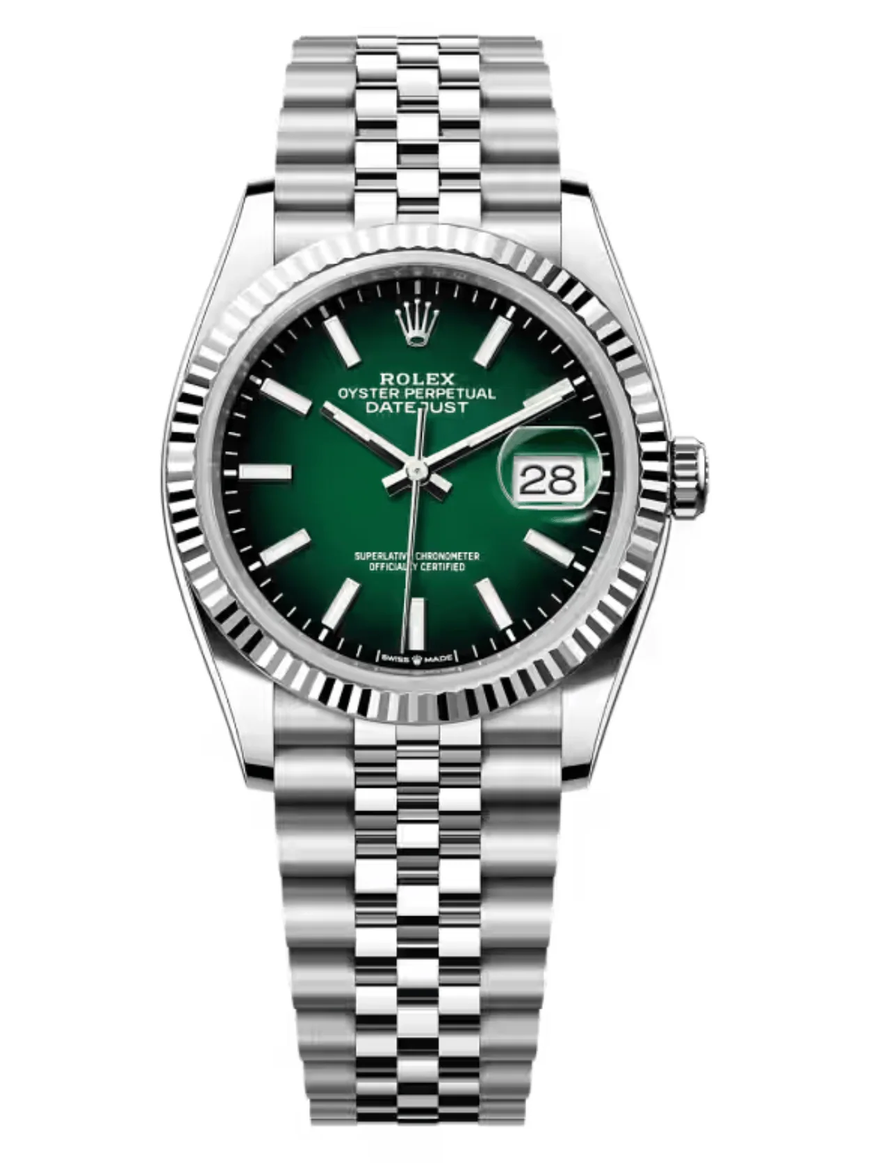 Rolex Datejust Green Ombre 2026 Jubilee Super Clone Watch | Ref. M126334-0034