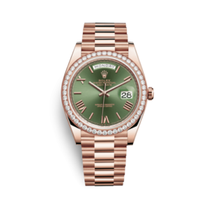 Rolex Day Date Super Clone Watch | Real Moissanite Diamond Studded | Swiss ETA 3255 |Ref.m228345rbr-0011