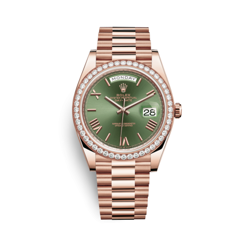 Rolex Day Date Super Clone Watch | Real Moissanite Diamond Studded | Swiss ETA 3255 |Ref.m228345rbr-0011