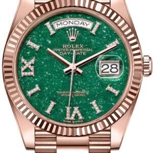 Rolex Day Date 36 Aventurine Dial 1:1 Super Clone Watch | Ref. 128235-0068