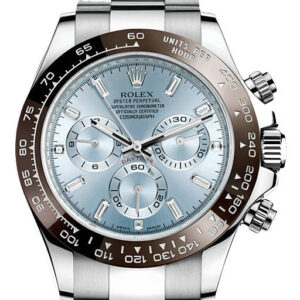 Rolex Daytona Ice Blue Cosmograph Baguette 1:1 Super Clone Watch |Swiss ETA 4130 Movement| Ref.M116506-0002