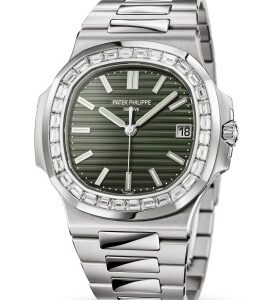 Patek Philippe Nautilus 5711/1300A Green Dial Diamond Swiss ETA Watch India on COD