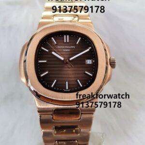 Patek Philippe Nautilus Swiss ETA 5711/1R Rose Gold Watch India, COD