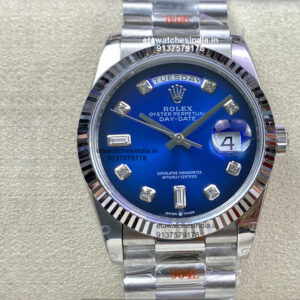 Rolex Day Date Ombre Blue Swiss ETA Watch Mumbai Ref. M128239-0023