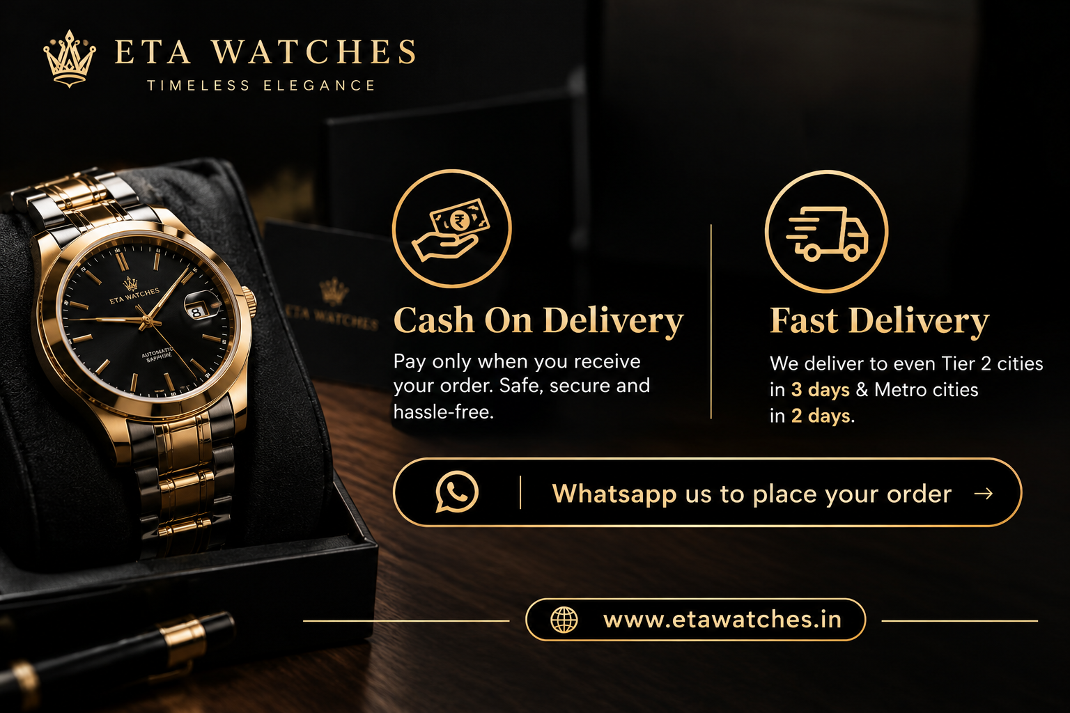 ETA Watches Cash On Delivery