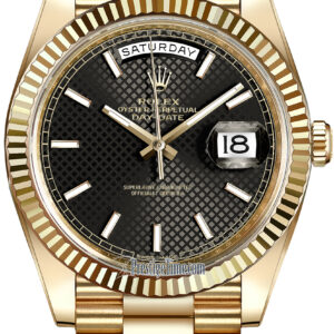 Rolex Day Date 40 228238 Yellow Gold Black Dial Swiss ETA 1:1 Super Clone Watch