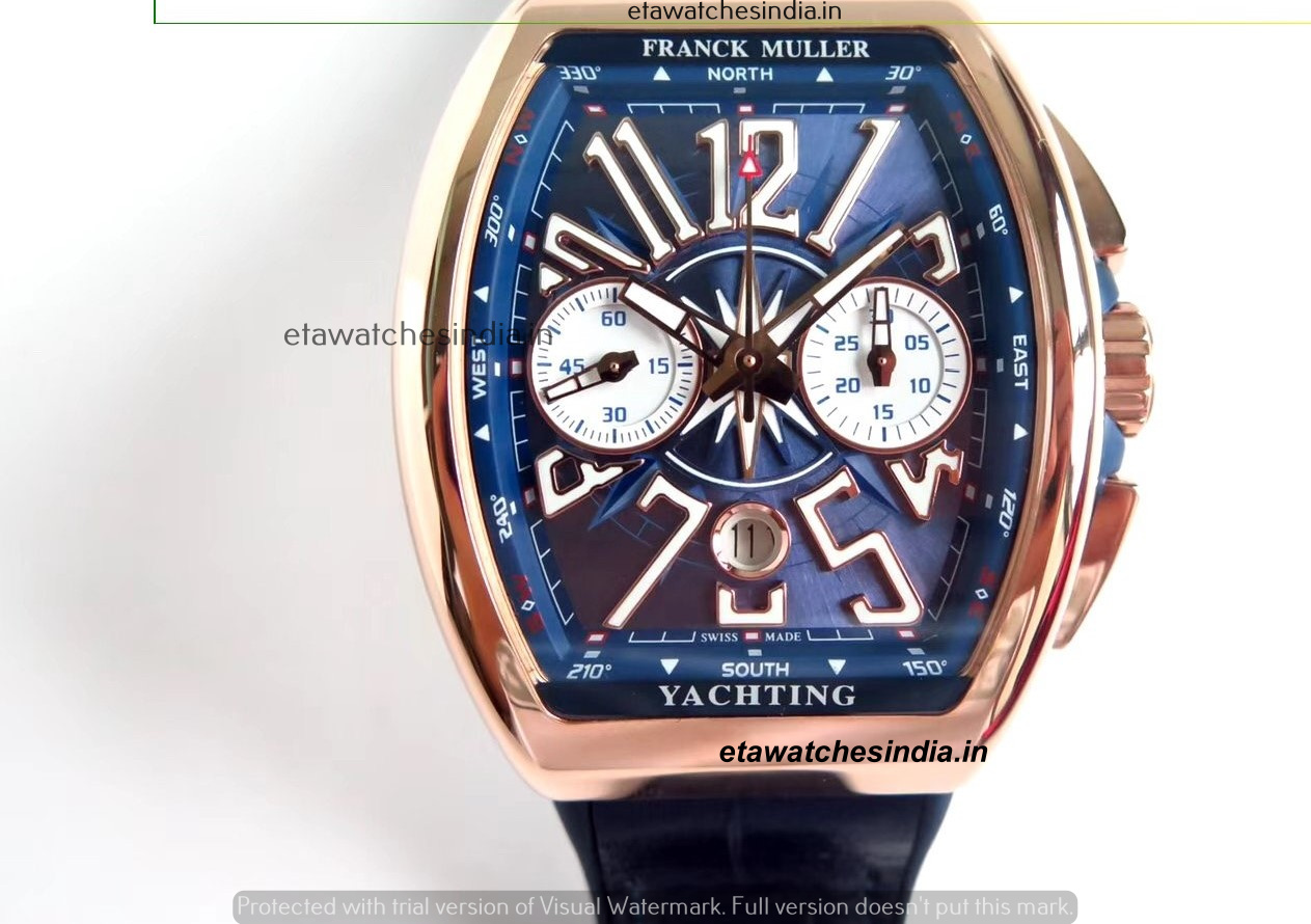 Franck Muller Vanguard Yachting 1:1 Super Clone Watch on COD, Chronograph, Ref. V 45 CC DT YACHTING 5N (BL)