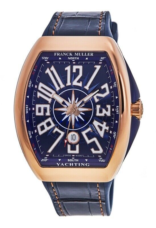 Franck Muller V45 Rose Gold Vanguard Yachting 1:1 Super Clone Watch COD, Ref. V 45 SC DT 5N BL YACHT
