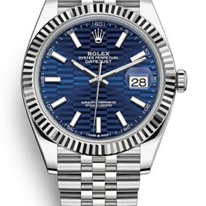 Rolex Datejust 41 Fluted Motif Blue Dial Super Clone Watch Ref.M126334-0032 | 1:1 Swiss ETA 3235 Movement