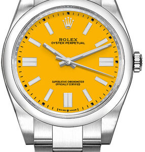 Rolex Yellow Oyster Perpetual Swiss Super Clone Watch India|Swiss ETA 3230 Movement