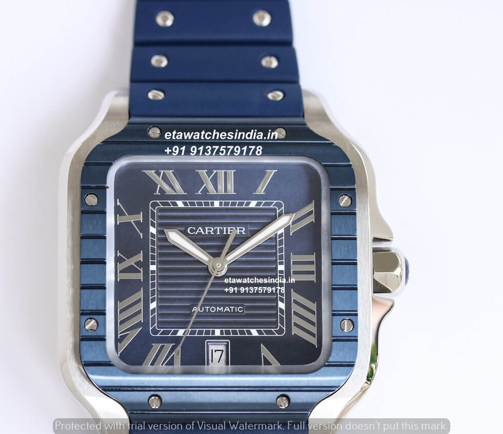 Cartier Santos Rubber Strap 1:1 Super Clone Swiss ETA Watch
