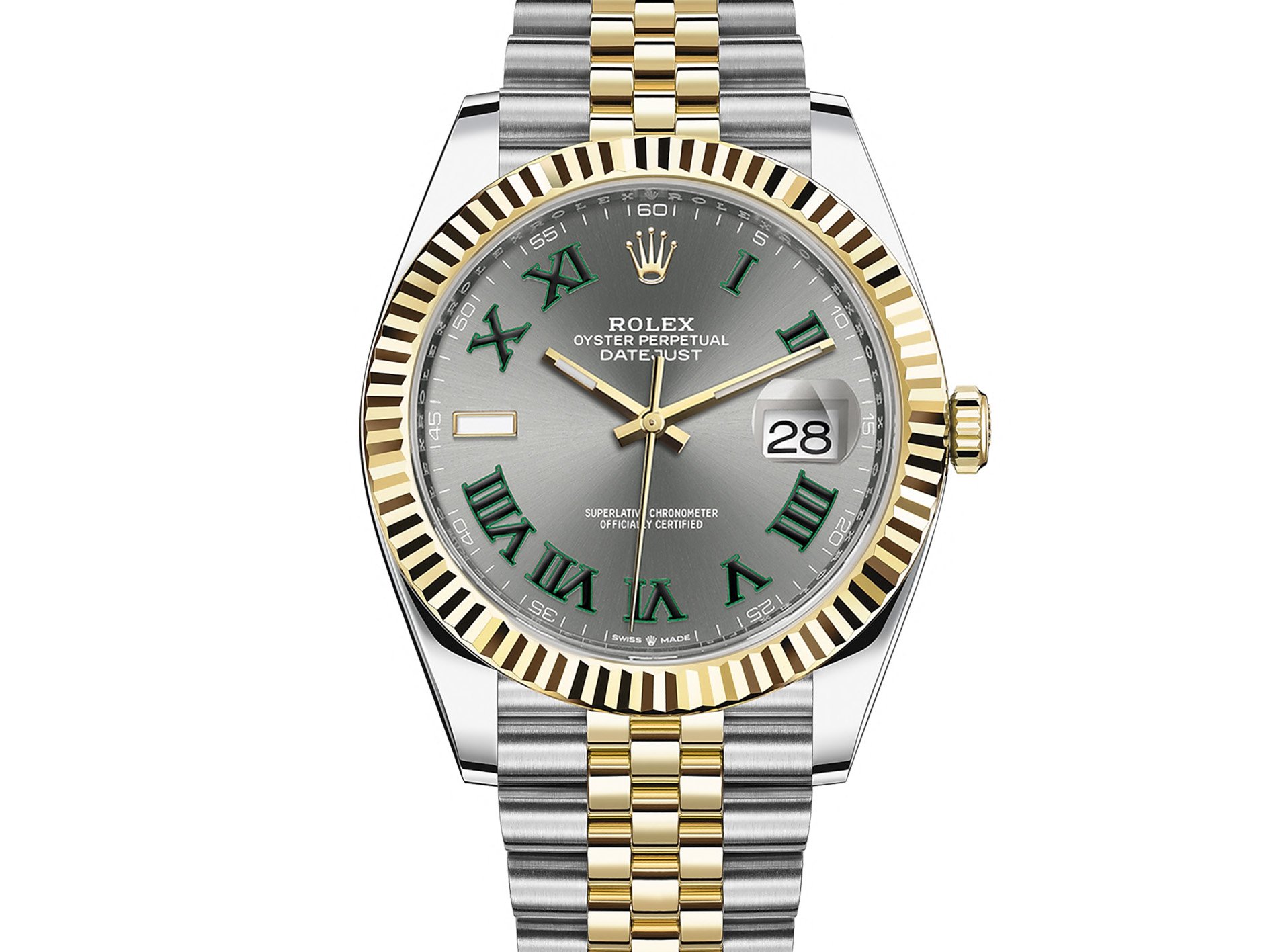 Rolex Wimbledon Datejust 1:1 Watch | High Precision Swiss ETA 3235 Movement